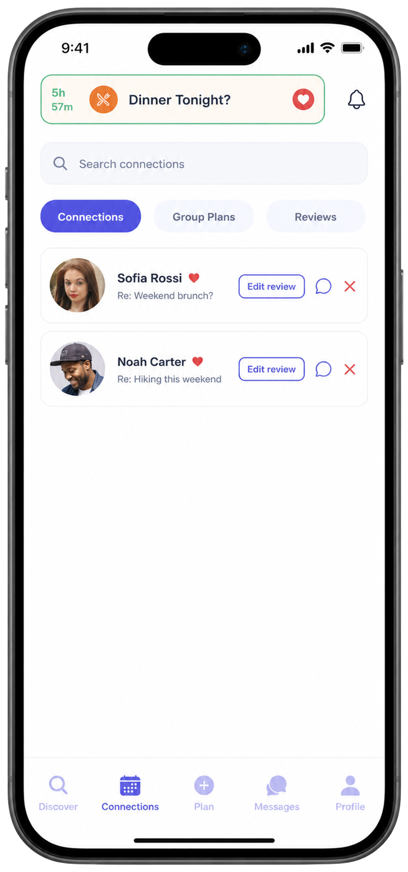 Connections screen